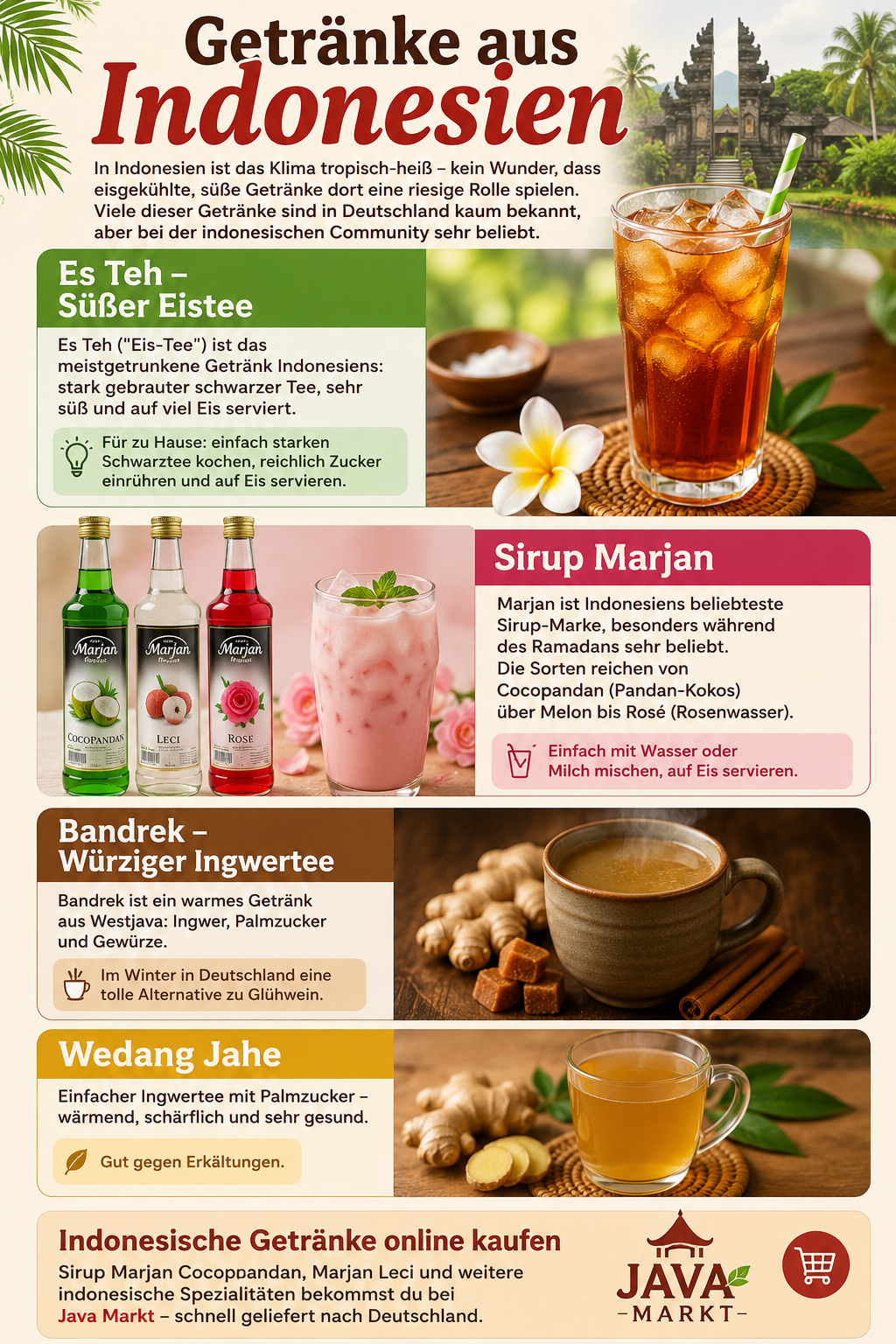 Indonesische Getränke: Von Es Teh bis Sirup Marjan