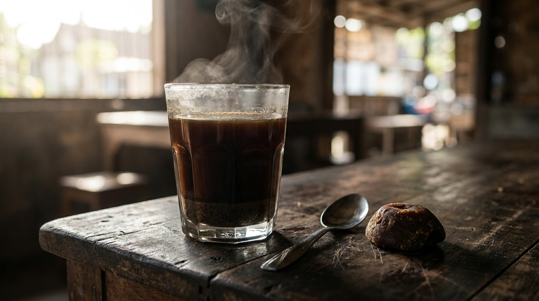 Kopi Tubruk - traditioneller indonesischer Kaffee im Glas
