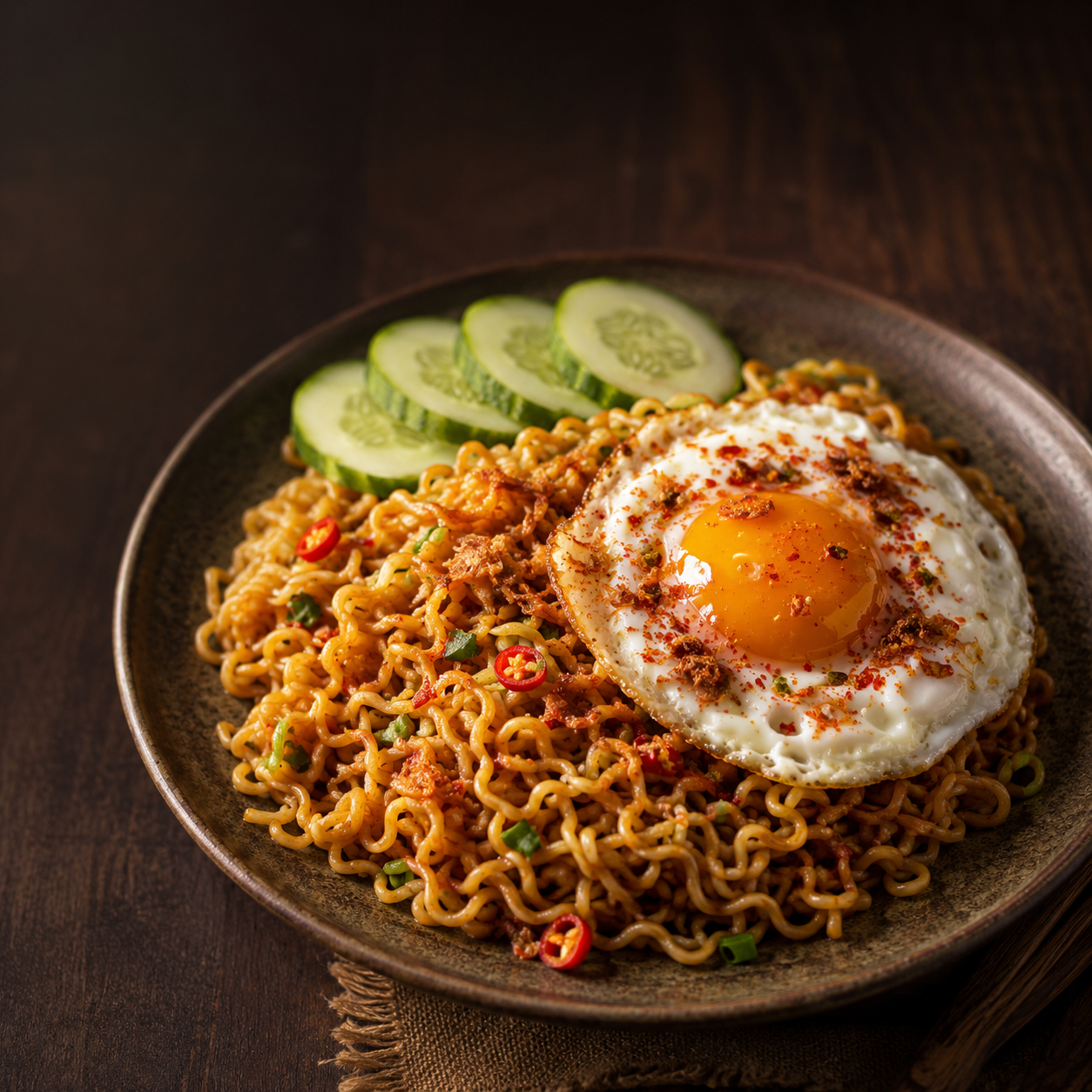 Mie Goreng – fertig zubereitet