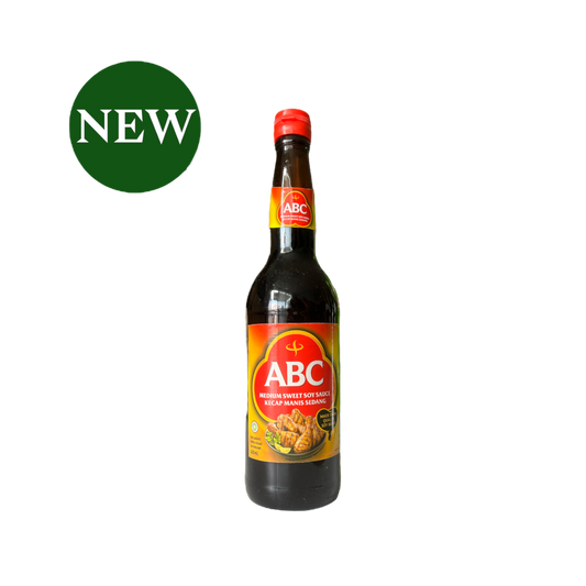Süße Sojasauce ABC Kecap Manis Sedang von Oriental Merchant in einer Flasche, ideal für asiatische Gerichte, dunkle Farbe und dickflüssig