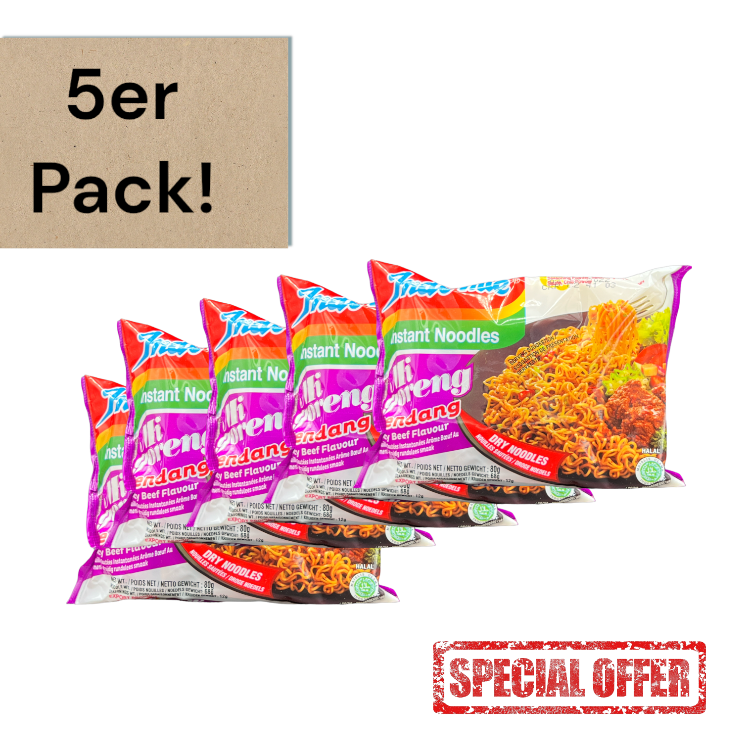 Indomie Mi Goreng Rasa Rendang - 5er Pack - Java Markt