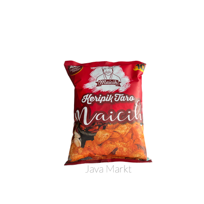 Knusprige Maicih Keripik Taro Level 10 von Nesia Food, handgefertigte Vorspeisen und Snacks mit aromatischem Taro-Geschmack
