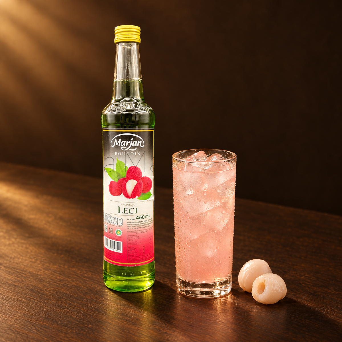 Marjan Sirup Leci 900ml – Flasche mit Litschi-Getränk