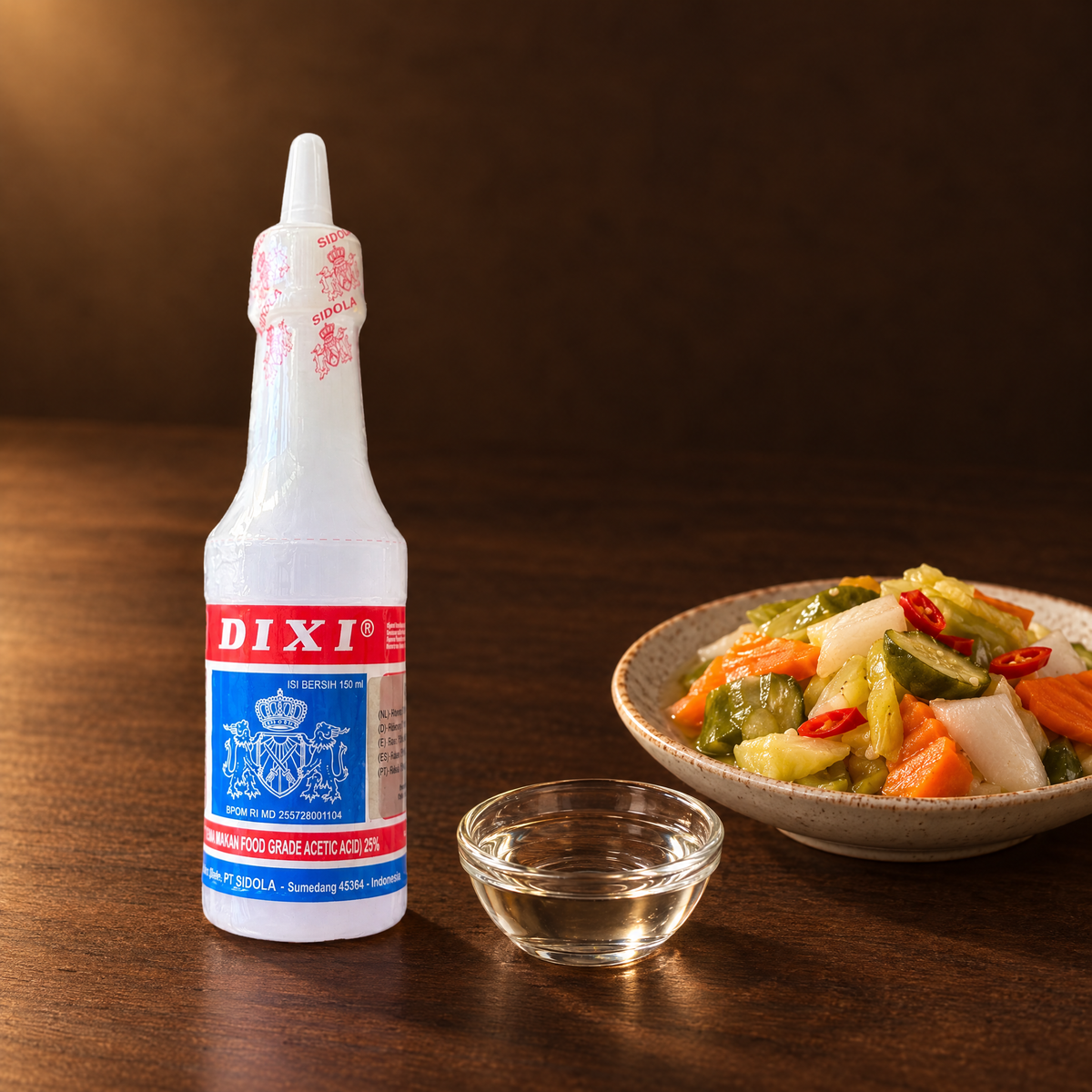 Dixi Cuka Makan Essigessenz 150 ml – Flasche mit Acar