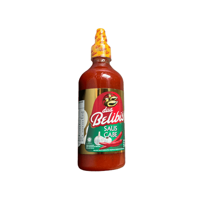 Nesia Food Dua Belibis Chilisauce in einer Flasche mit roter Chilisauce und Nesia Food Etikett, ideal für Würze und Geschmack