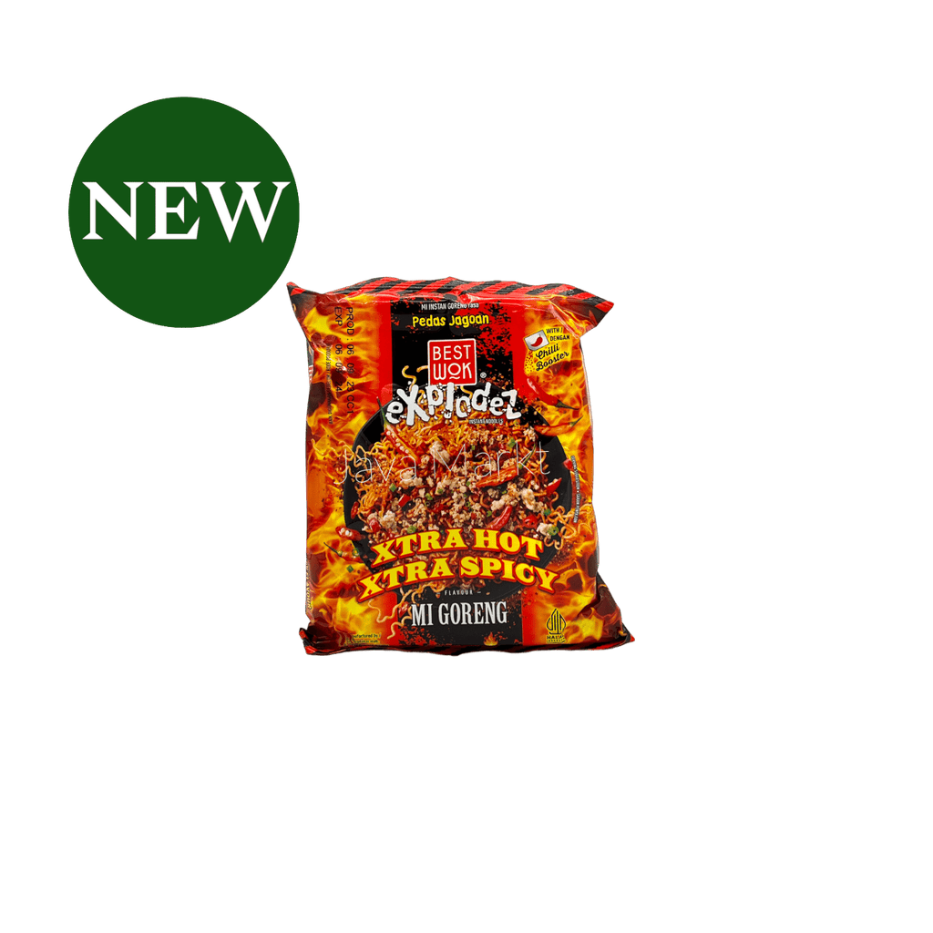 Nesia Food Wok Mie Goreng Instant-Nudeln, Level 4 Extra Scharf, Packung mit Nudeln und Gewürzen