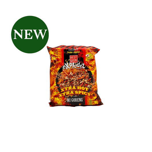 Nesia Food Wok Mie Goreng Instant-Nudeln, Level 4 Extra Scharf, Packung mit Nudeln und Gewürzen