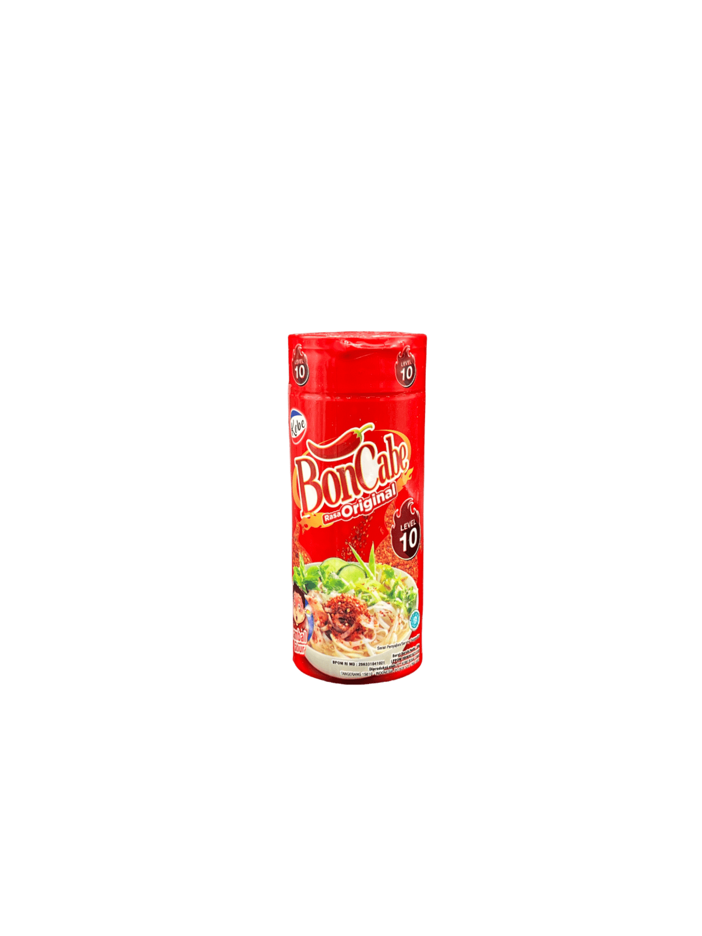 Kobe Boncabe Level 10 Kräuter und Gewürze von Nesia Food, Nahaufnahme der Gewürzmischung in der Verpackung