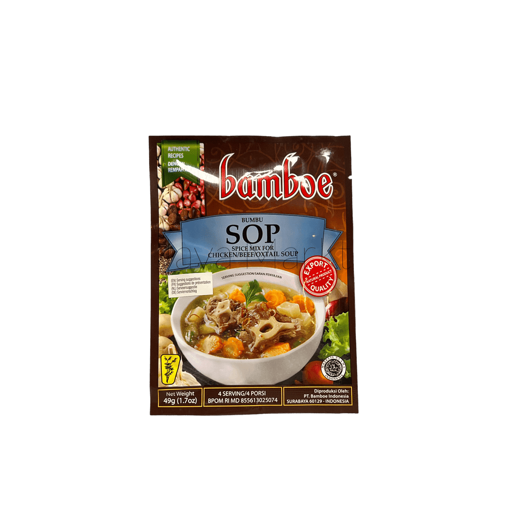 Bamboe Bumbu Sop Gewürzpaste von Oriental Merchant in einer Schale mit dunkler, cremiger Konsistenz
