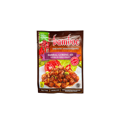 Bamboe Sambal Goreng Ati Gewürzpaste von Oriental Merchant, cremige rote Gewürzpaste für indonesische Gerichte