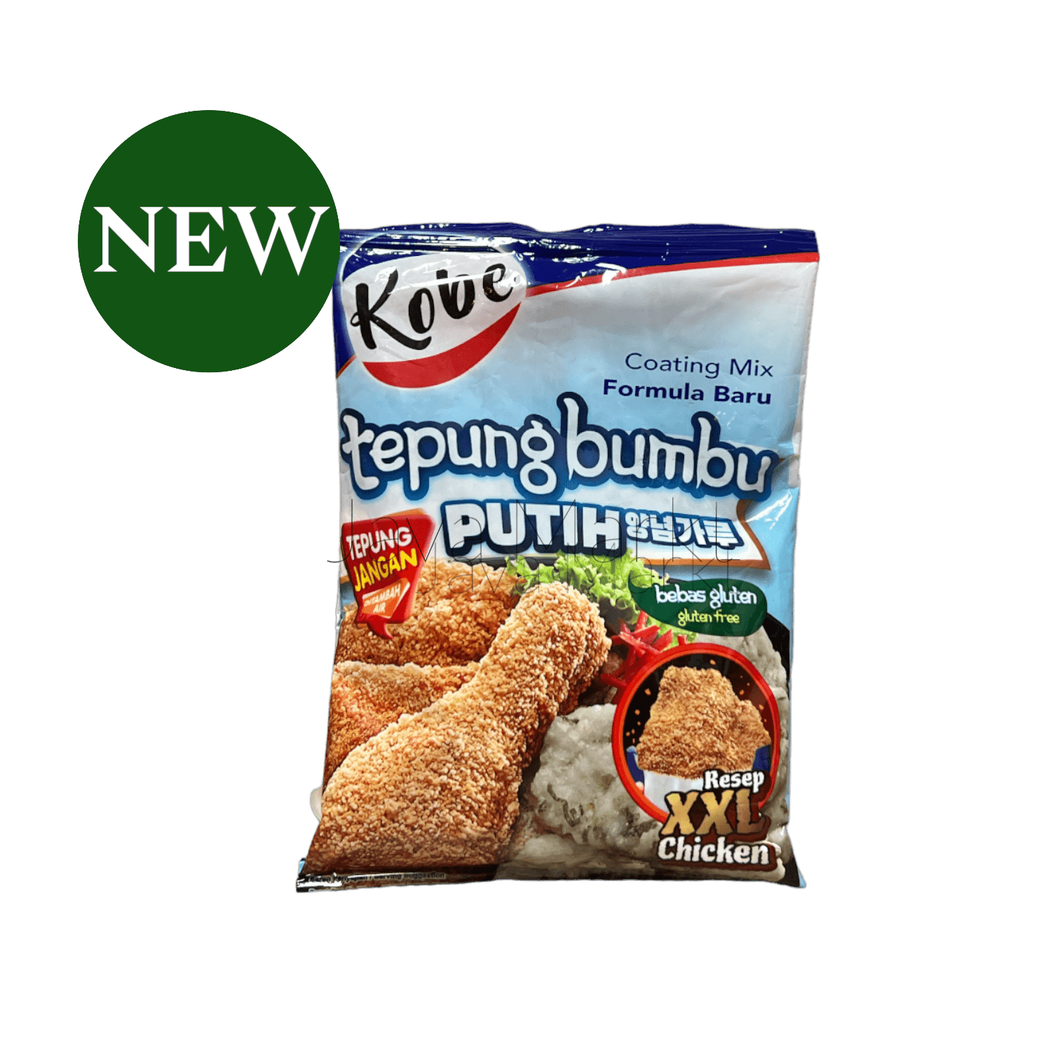 Weiße Kobe Tepung Bumbu Mehlmischung von Oriental Merchant, fein gemahlen, ideal zum Panieren und Kochen in der asiatischen Küche